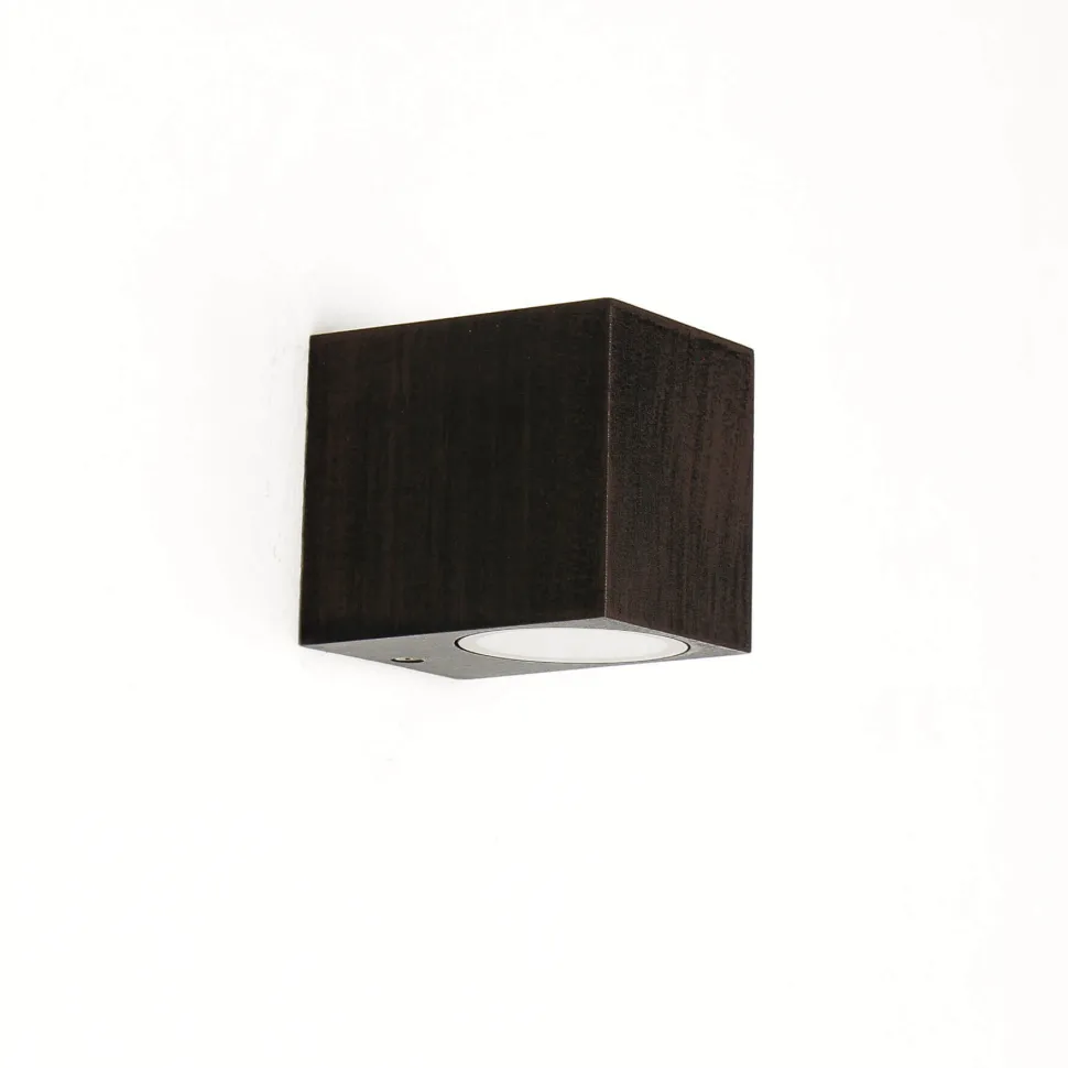 AALBORG Wandleuchte Down Außenbereich Braun Antik