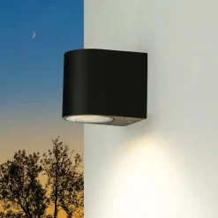 Abgerundete Außen Wandleuchte Down Spot Strahler AALBORG