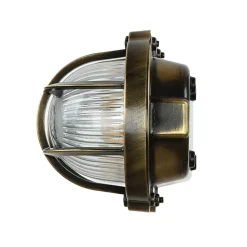 Antike Außenlampe Wand Echt-Messing SKIATHOS