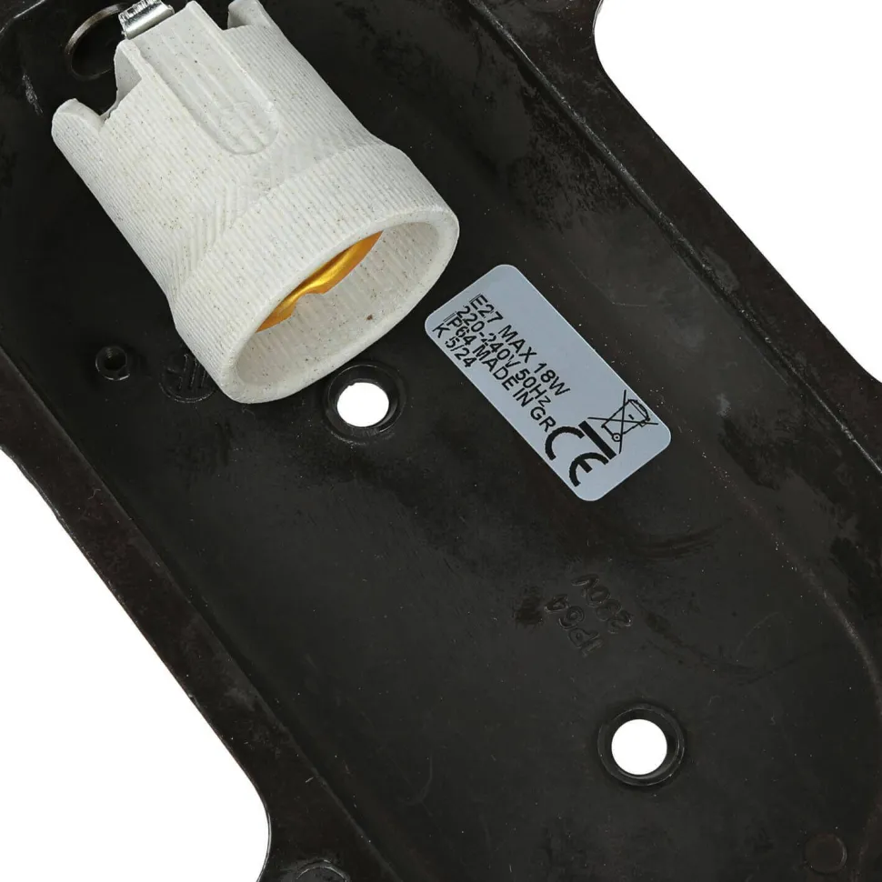 Antike Außenlampe Wand Echt-Messing SKIATHOS