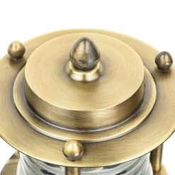 Antike Außenleuchte Sockellampe MYKO Echt-Messing