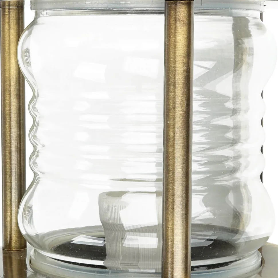 Antike Außenleuchte Sockellampe MYKO Echt-Messing