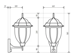 Antike Wand Außenleuchte Nizza mit Sensor