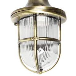 Antike Wandlampe Echt Messing für Außen SANTORIN