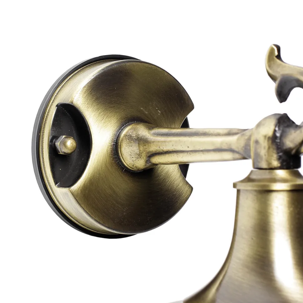 Antike Wandlampe Echt Messing für Außen SANTORIN