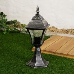 Antike Wegeleuchte Garten TOSCANA Silber regenfest