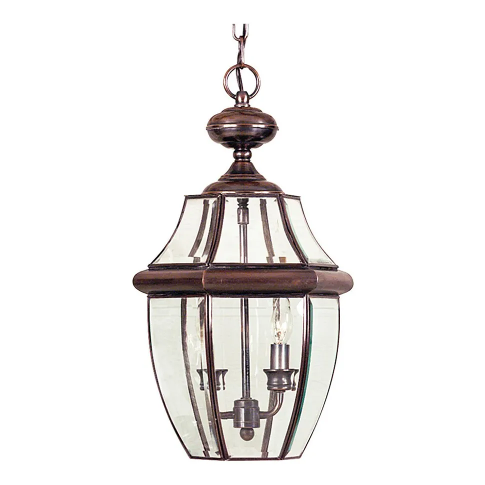 Außen Hängelampe REGINA Glas Stahl IP23 Vintage