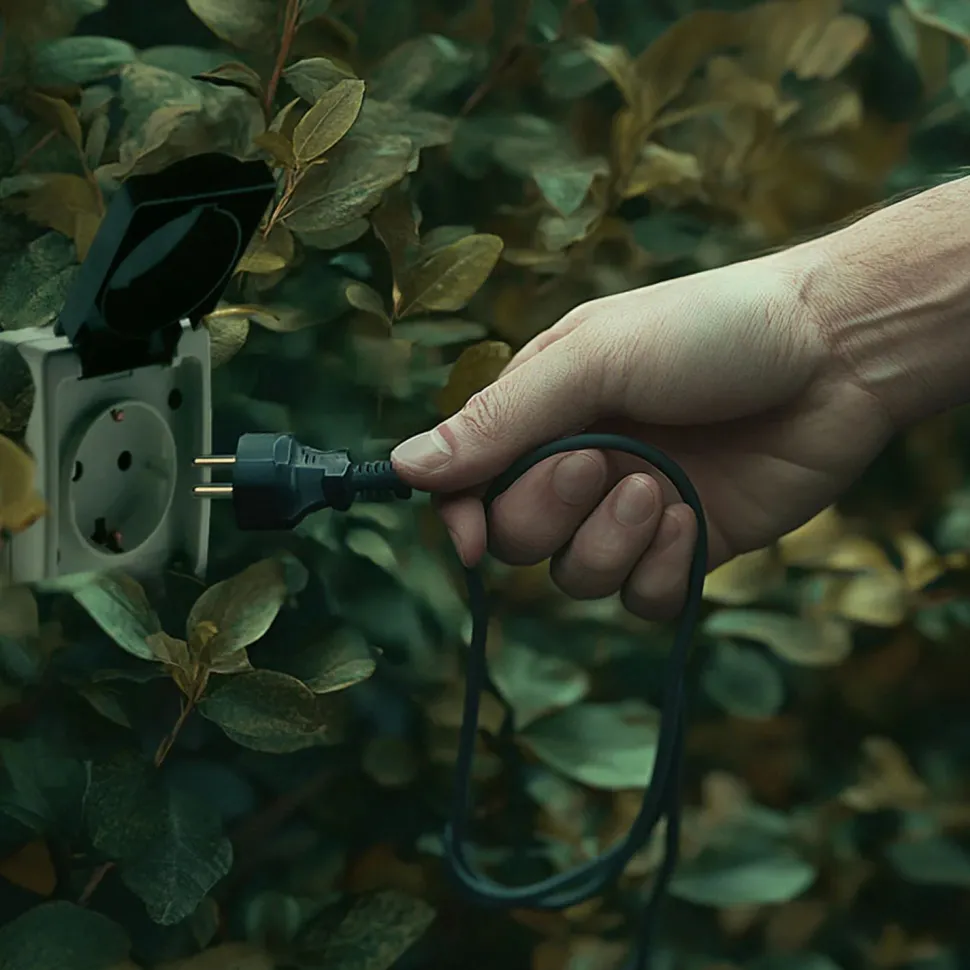 Außen Hängeleuchte Holzschirm E27 IP44 Ø 39 cm YOKKA