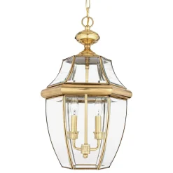 Außen Hängeleuchte Messing Glas verstellbar rostfrei