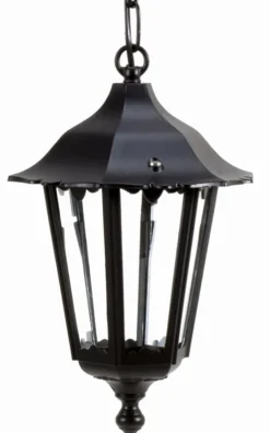 Außen Hängeleuchte Schwarz IP44 Rustikal E27 Laterne