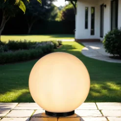 Außen Kugellampe Ø30 cm Weiß IP44 E27