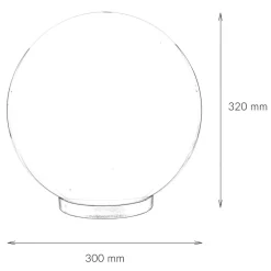 Außen Kugellampe Ø30 cm Weiß IP44 E27