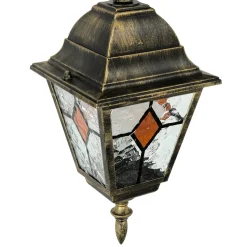 Außen Pendelleuchte Gold Antik SALZBURG Tiffany Stil