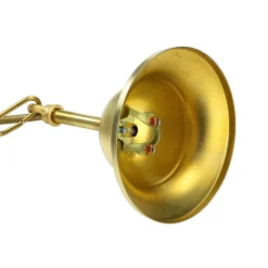 Außen Pendelleuchte Messing Riffelglas IP54 rostfrei