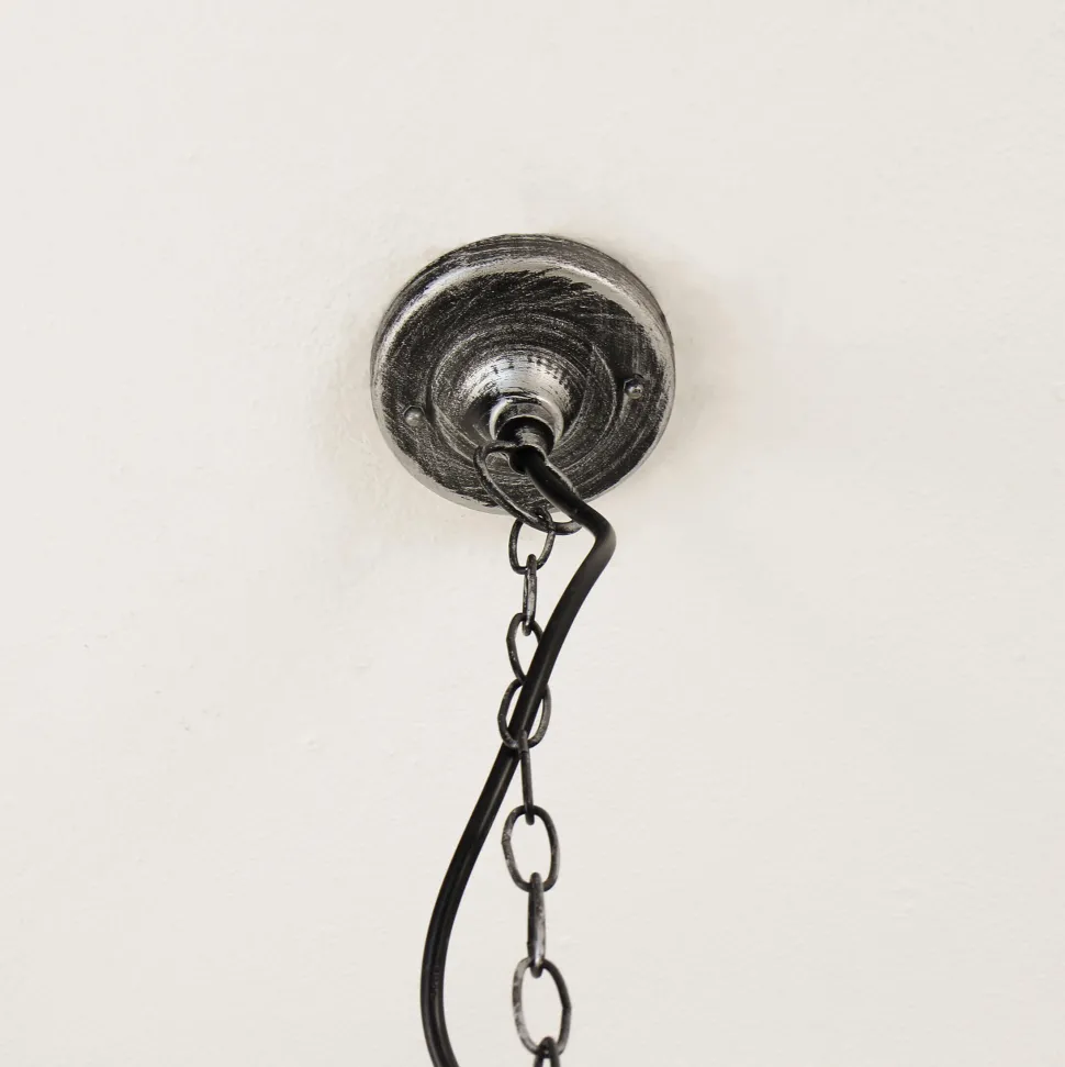 Außen Pendelleuchte Silber Antik regenfest TOSCANA