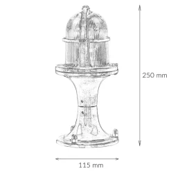 Außen Standleuchte Messing H:25cm Garten Weg