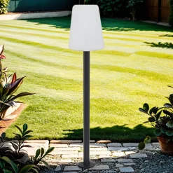 Außen Stehlampe Grau Weiß