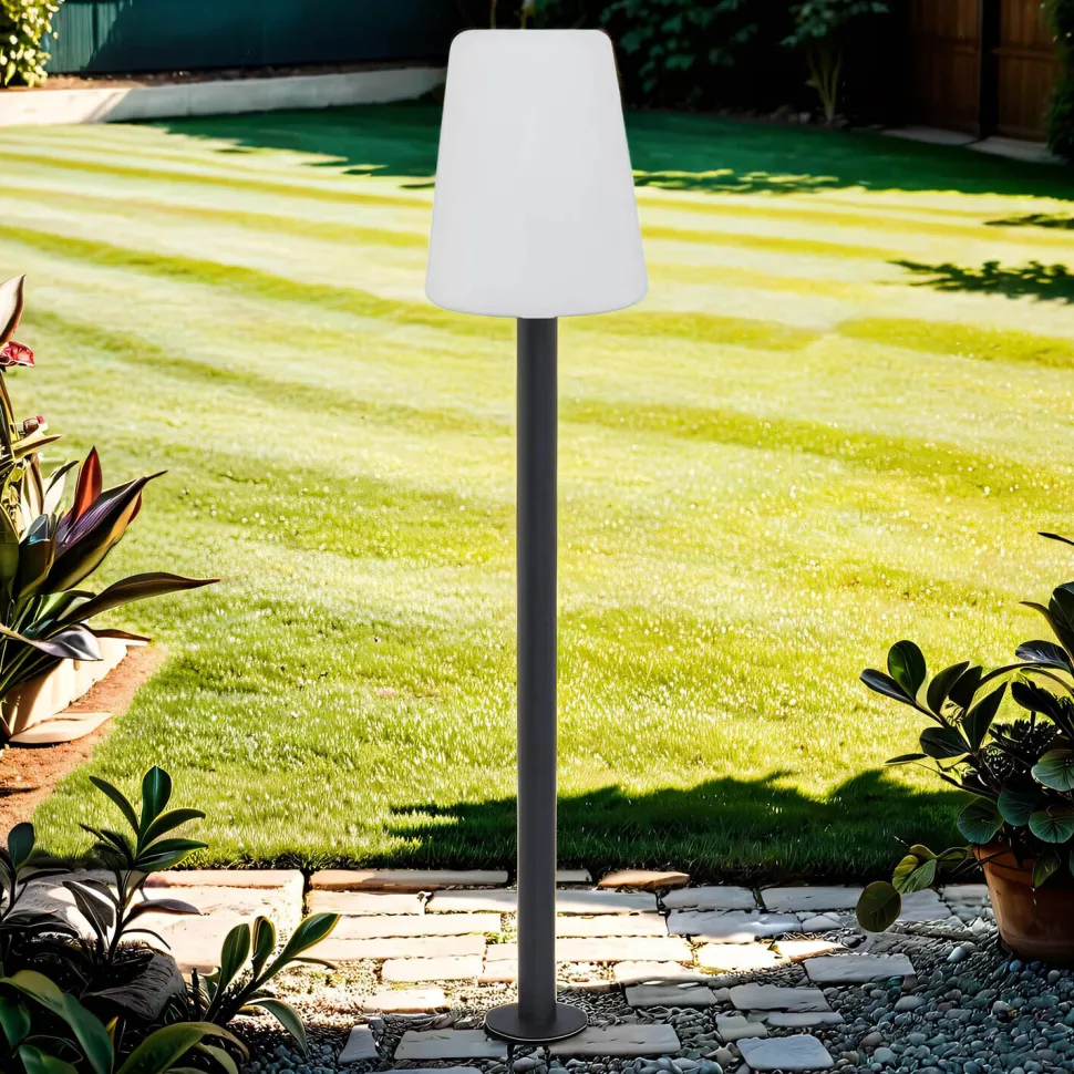 Außen Stehlampe Grau Weiß