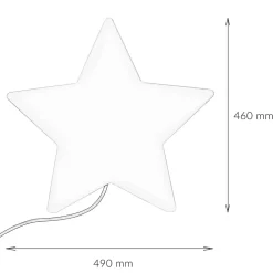 Außen Stehlampe Weiß Stern