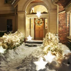 Außen Stehlampe Weiß Stern