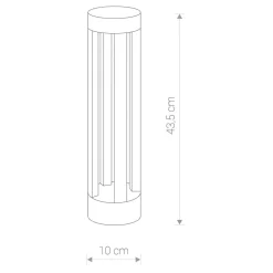 Außen Stehleuchte LED Grau Tepic