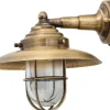 Außen Wandlampe Messing Glas Maritim IP43 Hof Haus
