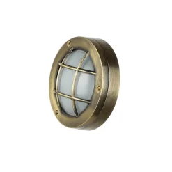 Außen Wandlampe Messing Maritim rund IP64 Haus Tür