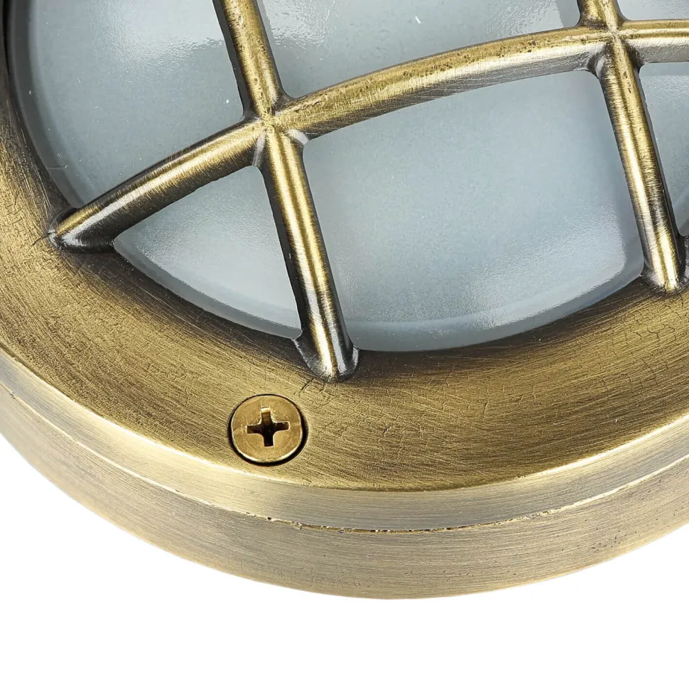 Außen Wandlampe Messing Maritim rund IP64 Haus Tür