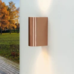 Außen Wandleuchte AALBORG in Kupfer Up Down