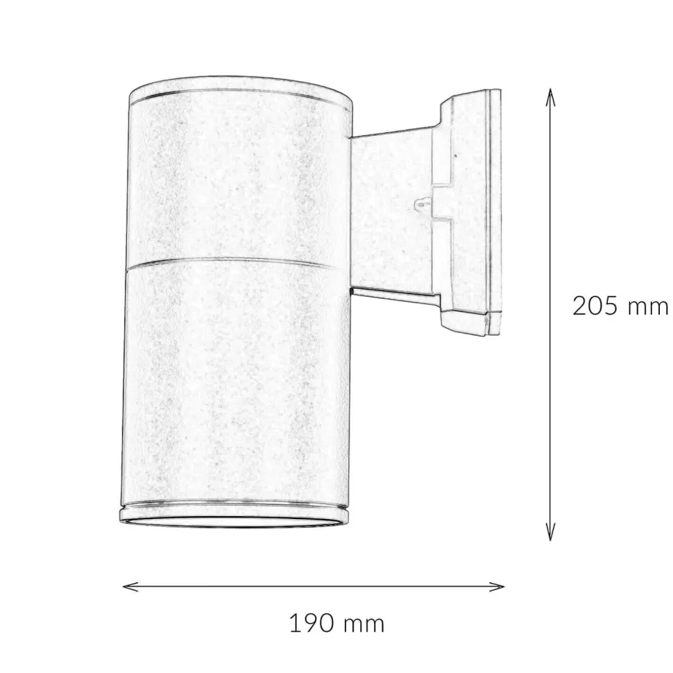 Außen Wandleuchte Anthrazit IP44 E27 Ø11cm H:21cm