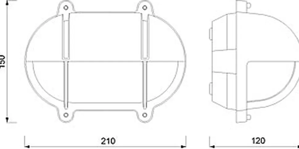 Außen Wandleuchte LED Chrom IP54 Messing Maritim