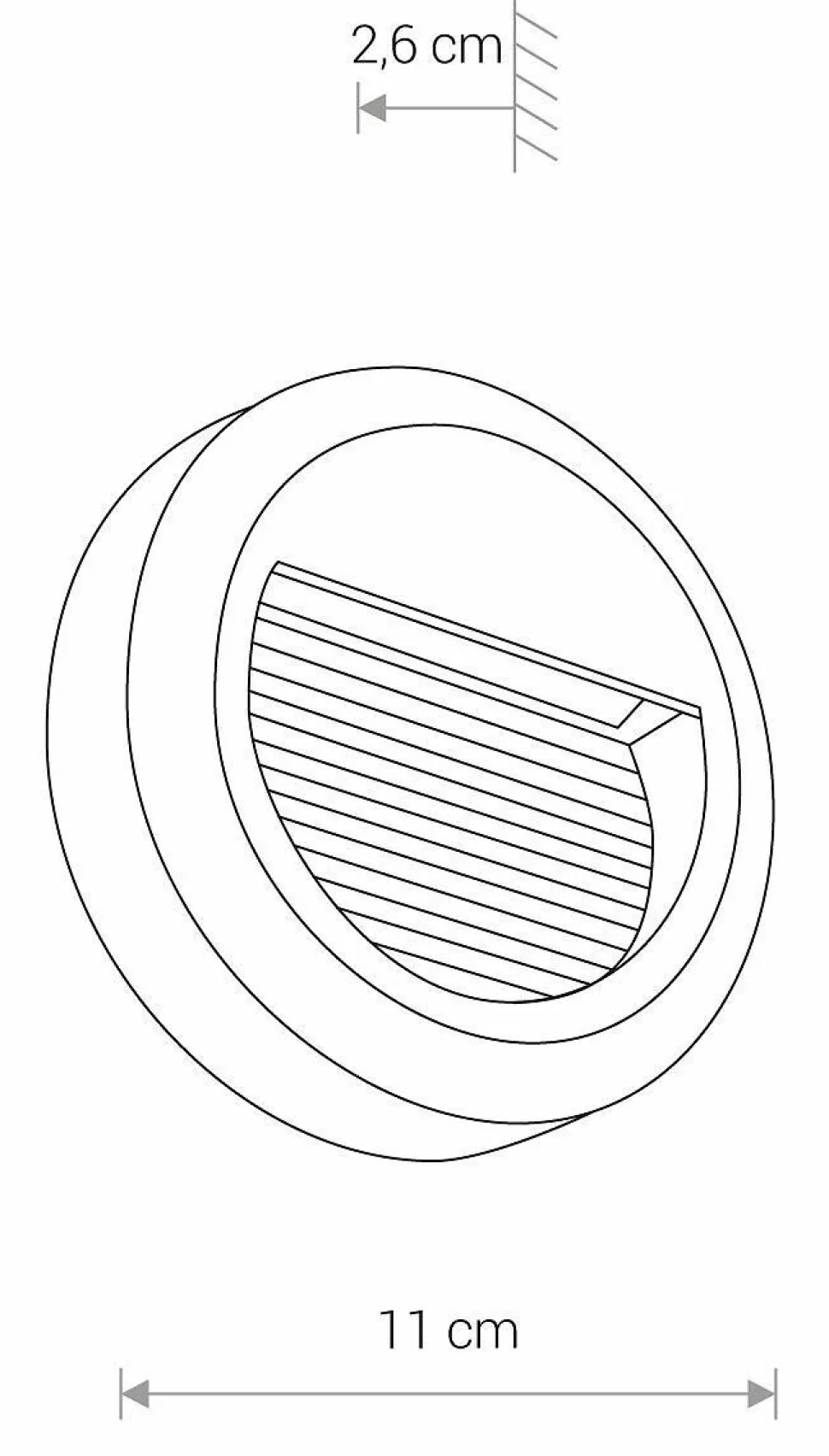 Außen Wandleuchte LED Schwarz IP54 3000 K 100 lm Ø 11 cm
