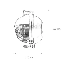 Außen Wandleuchte Messing massiv Glas IP64 E27 Weiß