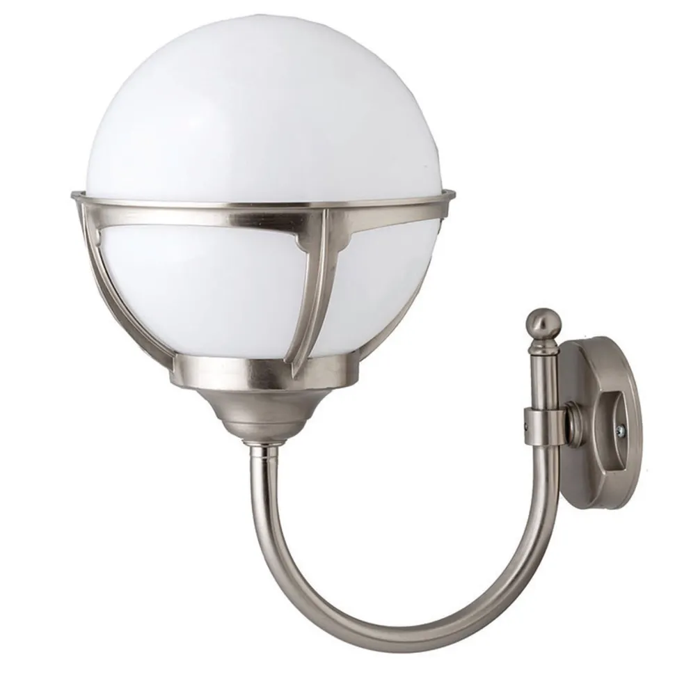 Außen Wandleuchte Messing in Nickel IP43 Haus Hof