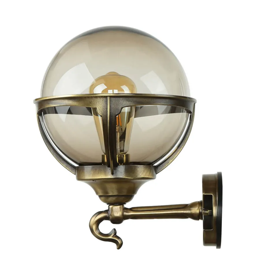 Außen Wandleuchte Messing Vintage IP43 Haus Hof