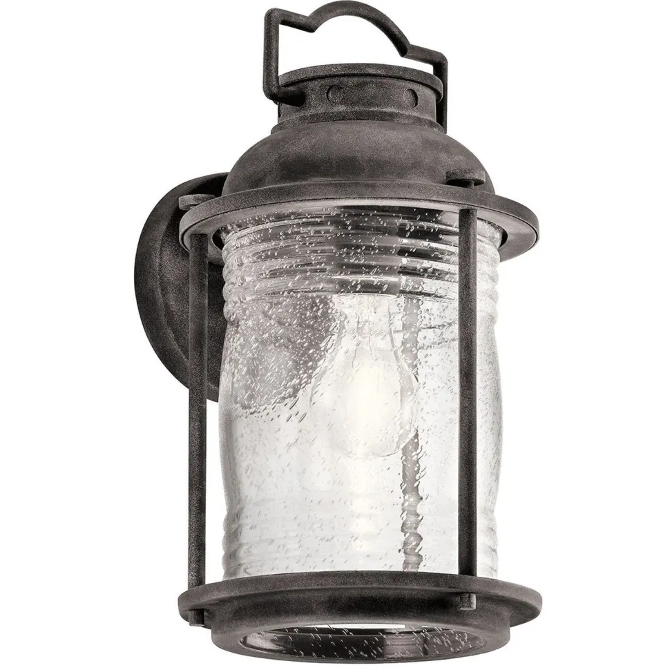 Außen Wandleuchte Stahl Glas IP44 Vintage dekorativ