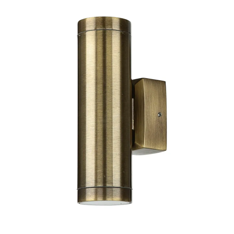 Außen Wandleuchte Up Down aus Messing GU10 IP54