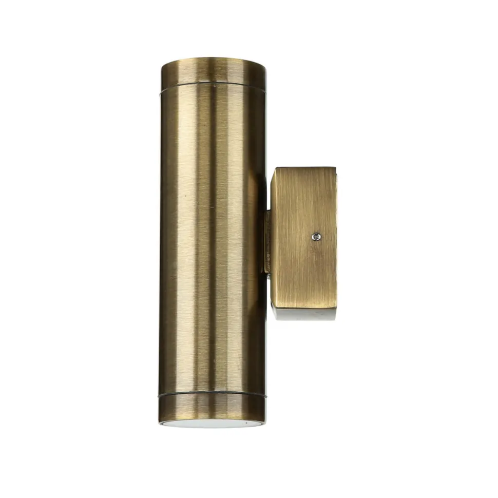 Außen Wandleuchte Up Down aus Messing GU10 IP54