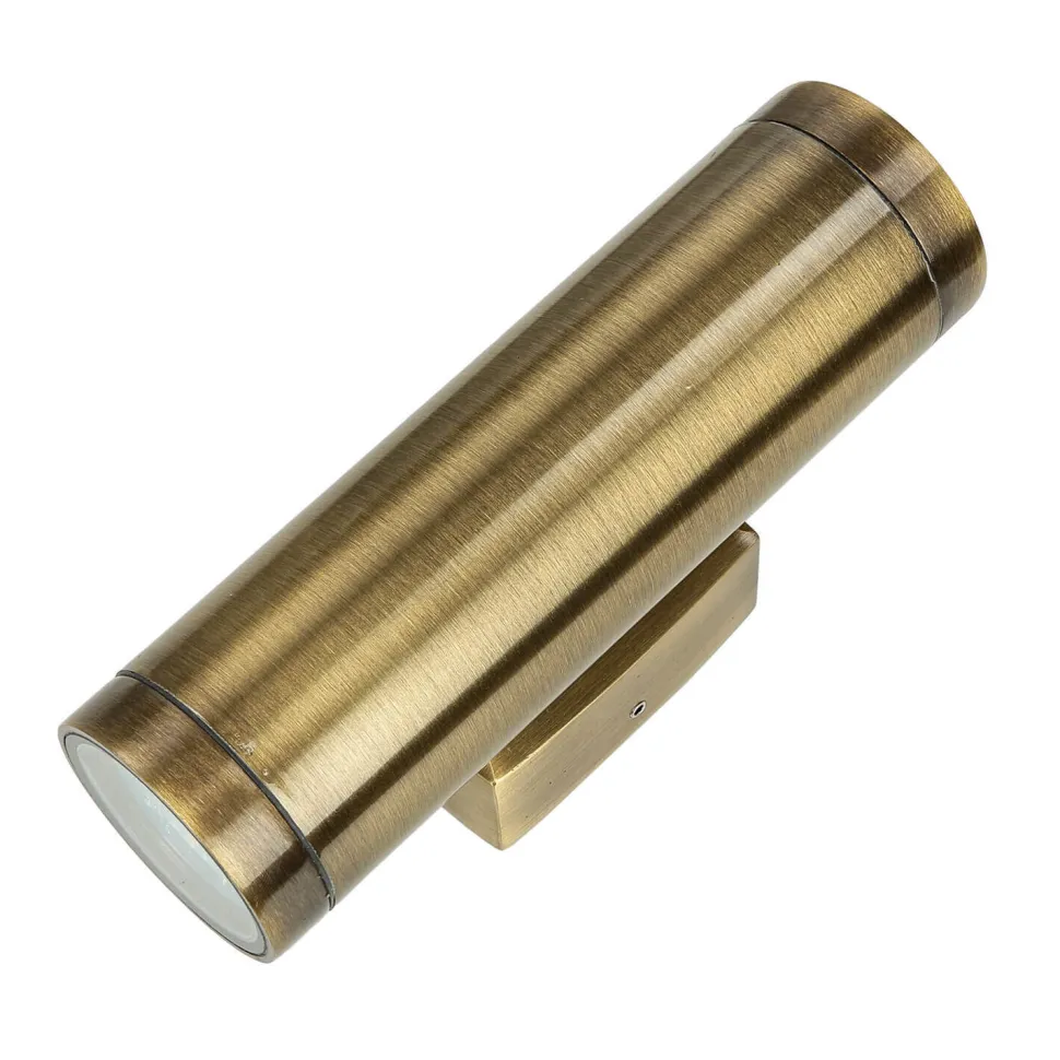 Außen Wandleuchte Up Down aus Messing GU10 IP54