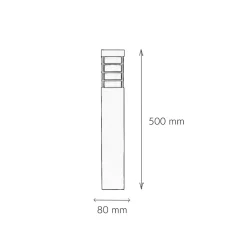 Außenlampe Anthrazit 50cm IP54 wetterfest