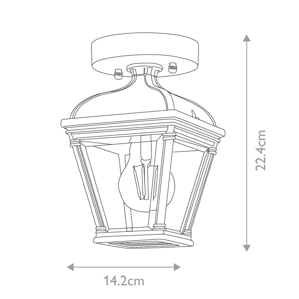 Außenlampe E27 IP44 Vintage Decke Eingang CHELTENHAM