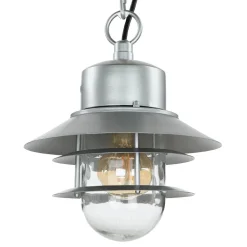 Außenlampe Edelstahl E27 IP44 in Silber Maritim