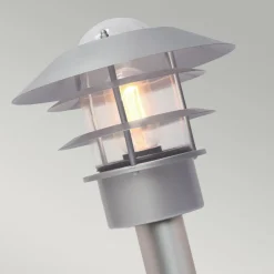 Außenlampe Edelstahl Glas 100 cm Skandinavisch IP44 E27