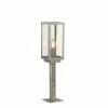 Außenlampe Garten 50 cm IP44 in Silber eckig E27