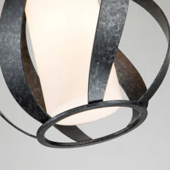 Außenlampe Glas Metall E27 IP44 H: max. 287,3 cm Modern