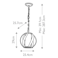 Außenlampe Glas Metall E27 IP44 H: max. 287,3 cm Modern