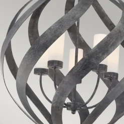 Außenlampe hängend Ø 66 cm groß höhenverstellbar IP44 E14