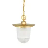 Außenlampe hängend Messing Glas H: max. 75 cm IP44 E27