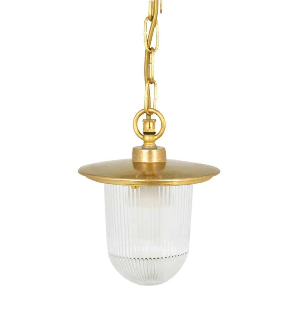 Außenlampe hängend Messing Glas H: max. 75 cm IP44 E27