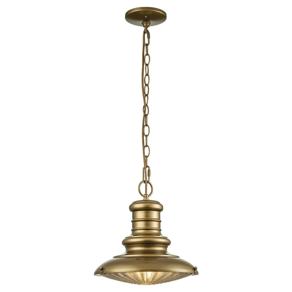 Außenlampe IP44 D: 30,5 cm E27 in Messing antik Vintage